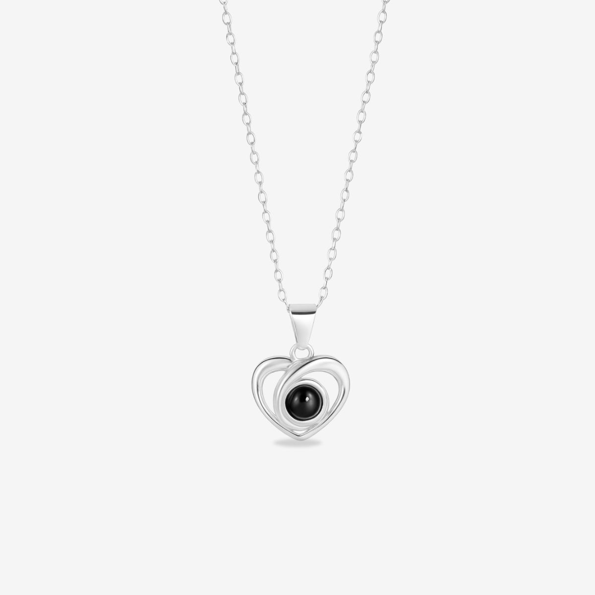 Cross-Heart Necklace - W/ Photo Projection