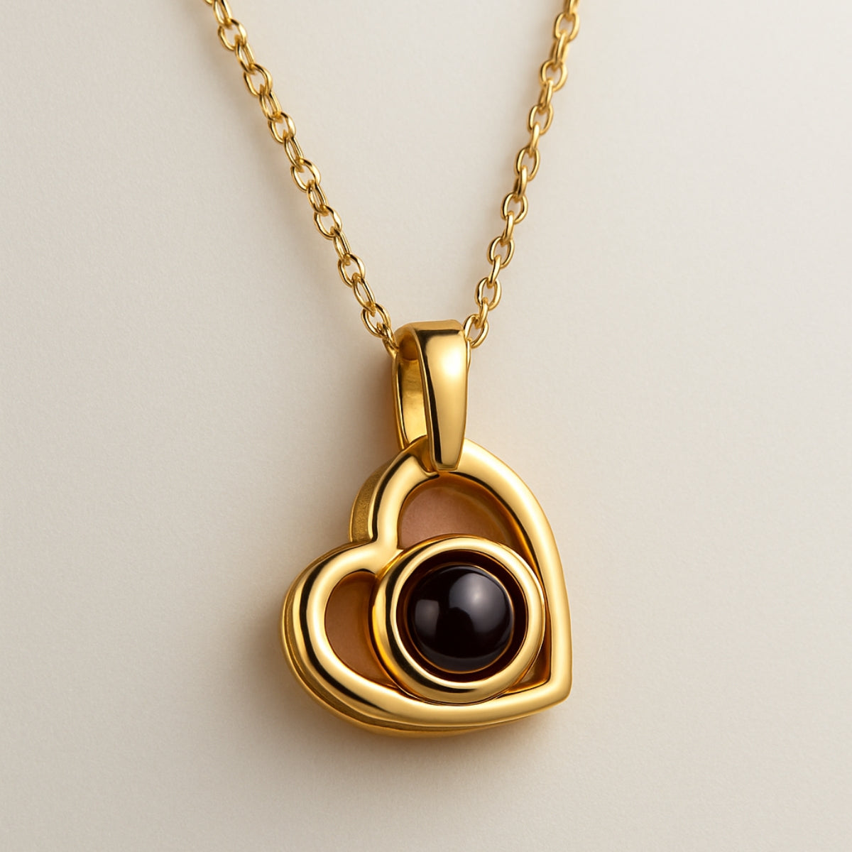 Heart-Shaped Necklace - W/ Photo Projection
