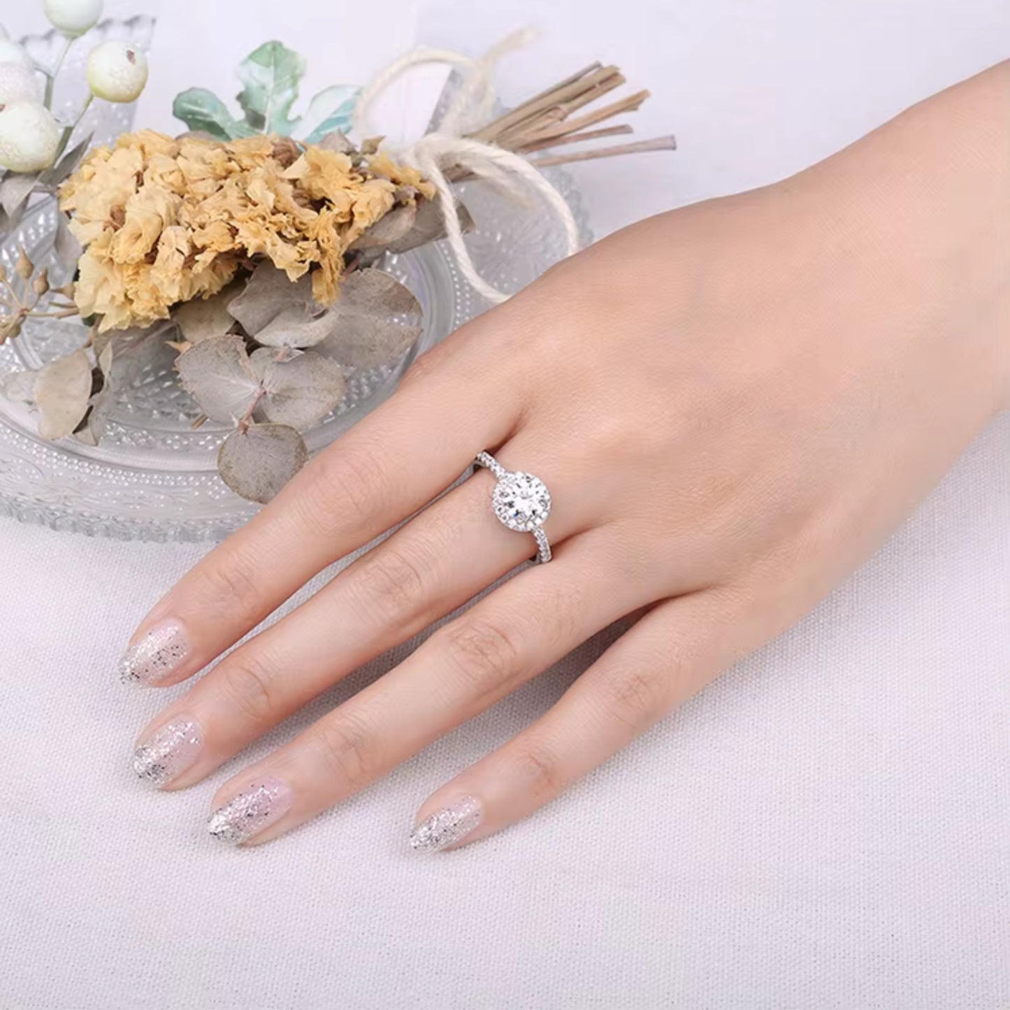 Timeless Halo Promise Ring