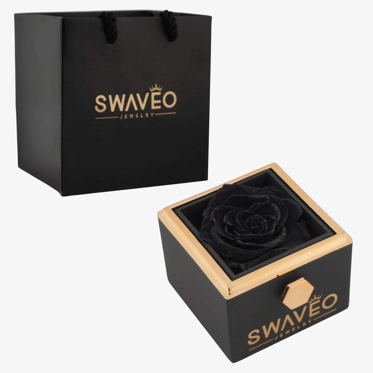 Rotating Rose Box (With Gift Bag) - Swaveo Jewelry