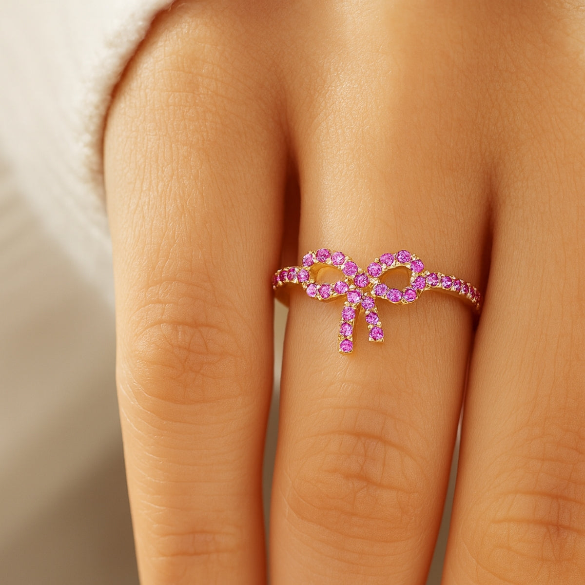 Pink Bow Promise Ring