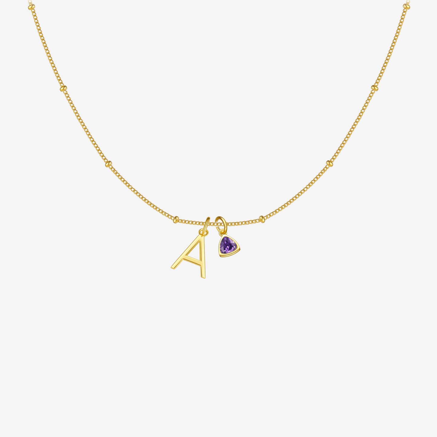 Initial & Birthstone Necklace - Swaveo Jewelry