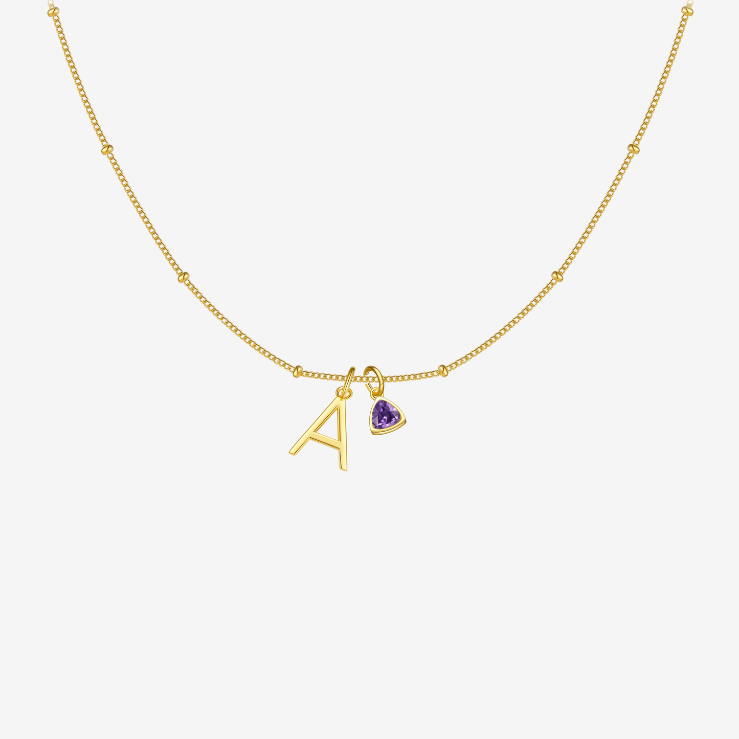 Initial & Birthstone Necklace - Swaveo Jewelry