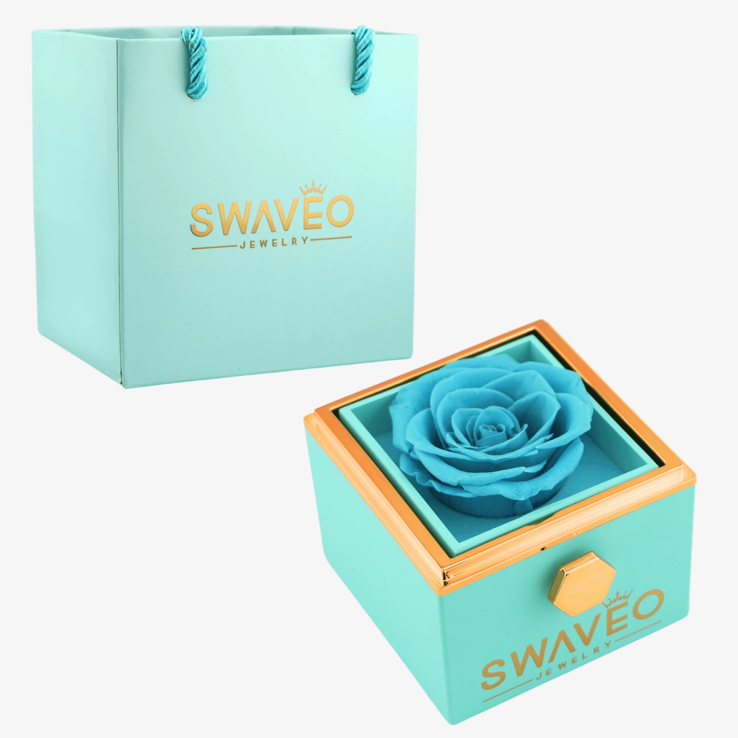 Rotating Rose Box (With Gift Bag) - Swaveo Jewelry