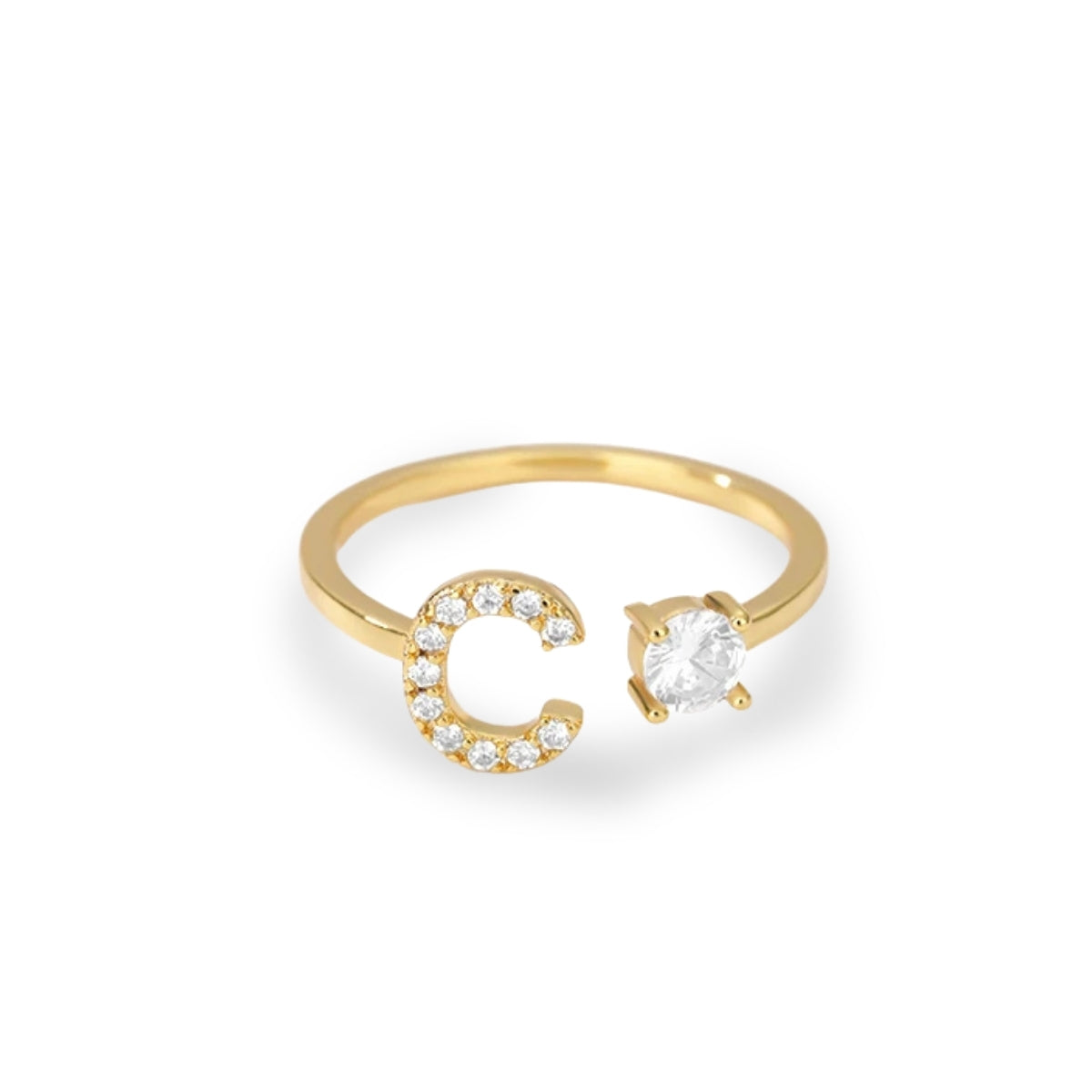 Forever Yours Initial Ring