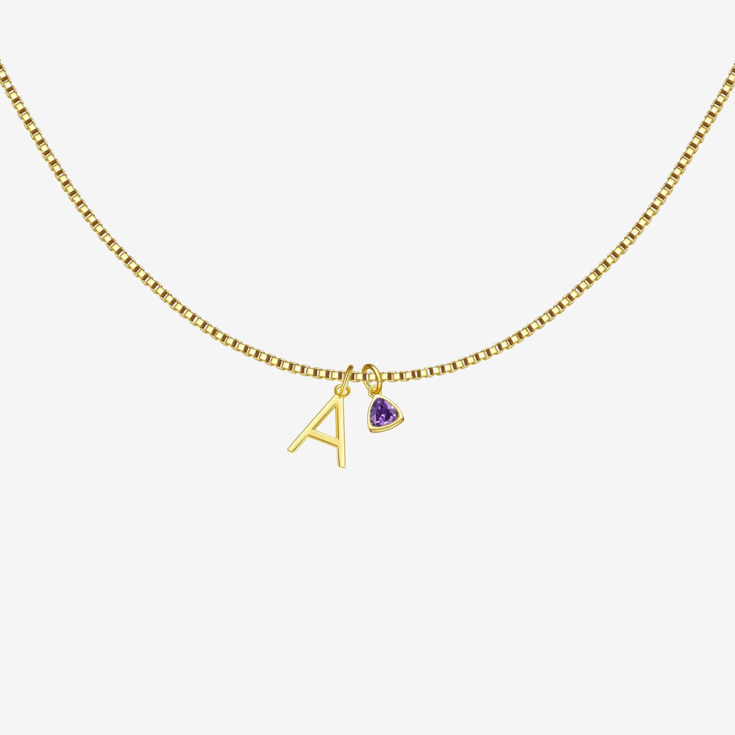 Initial & Birthstone Necklace - Swaveo Jewelry