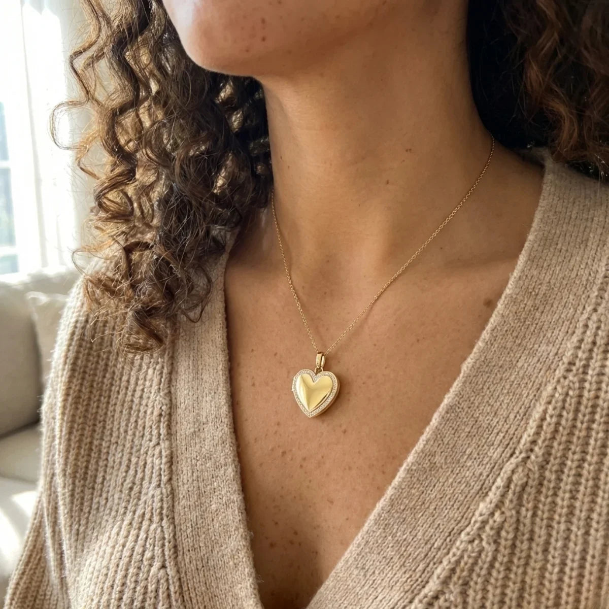 Pendentif Cœur Médaillon