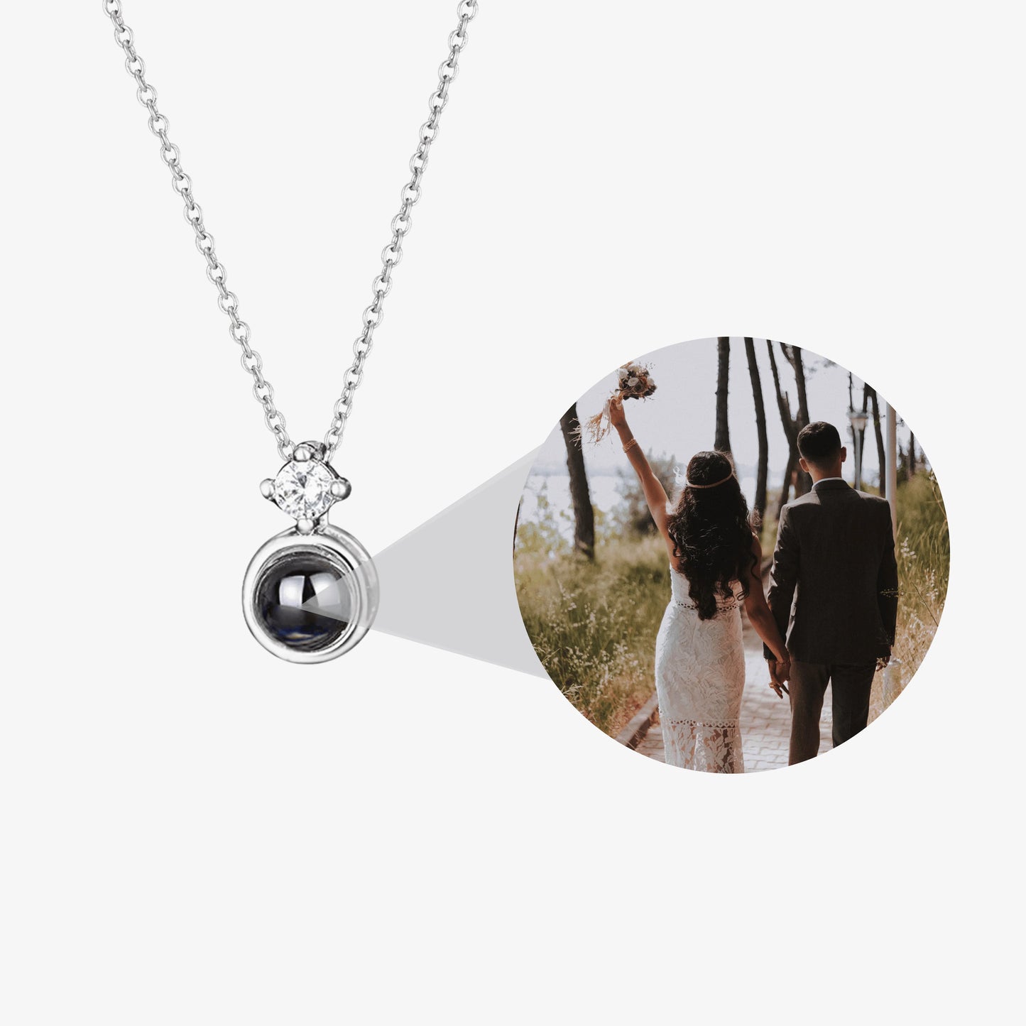 Diamond Necklace - W/ Photo Projection - Swaveo Jewelry