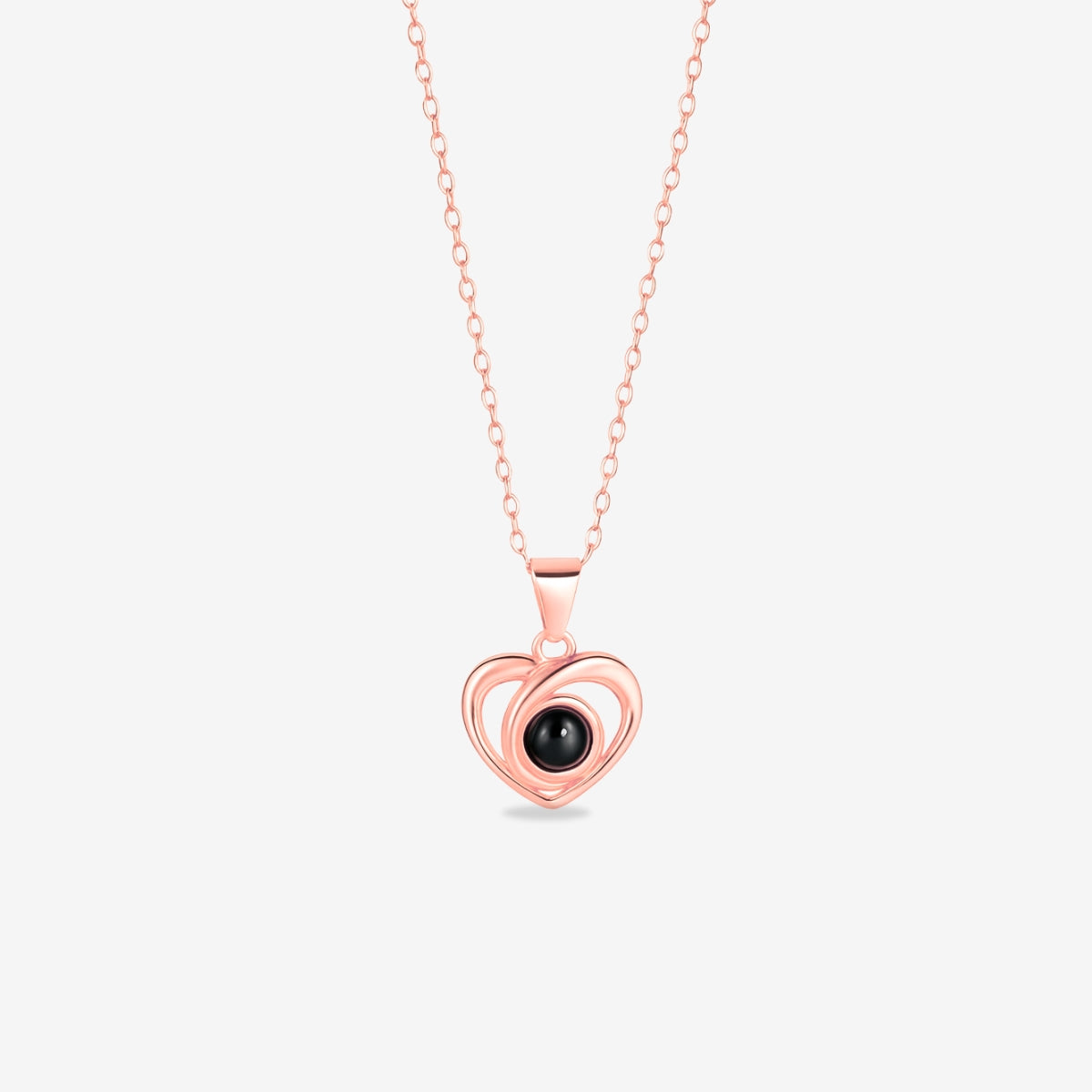 Cross-Heart Necklace - W/ Photo Projection