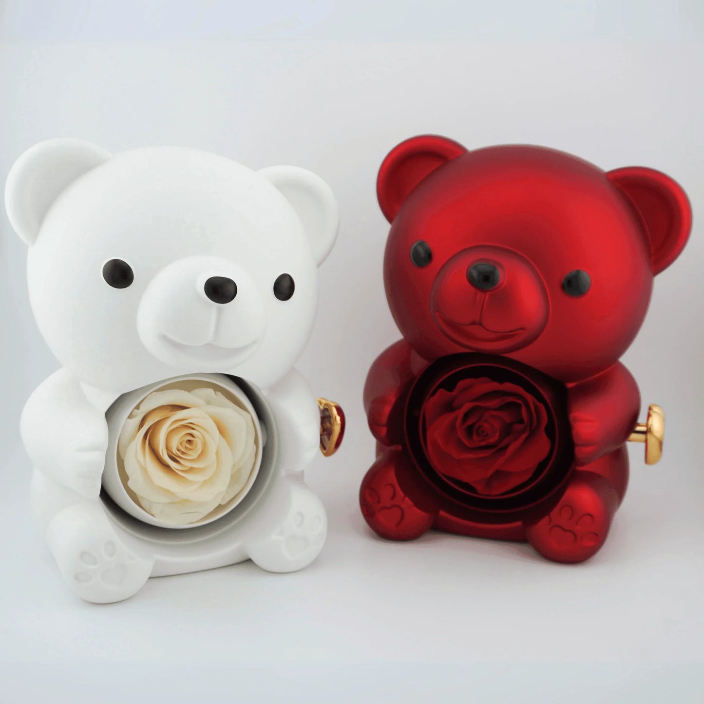 Forever Rose Bear W/ Engraved Necklace - Swaveo Jewelry