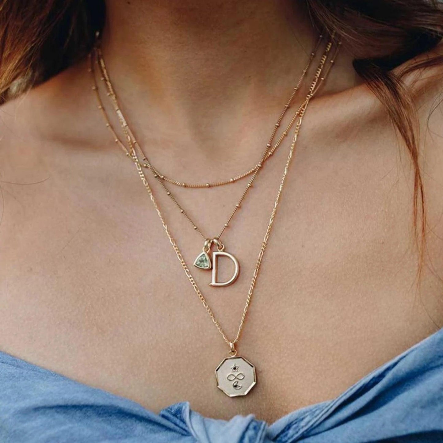 Initial & Birthstone Necklace - Swaveo Jewelry