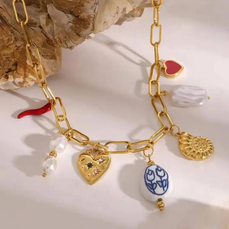 Coastal Link Charm Necklace