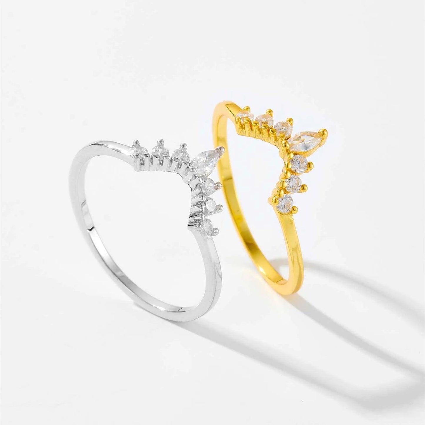 Crowned Heart Promise Ring - Swaveo Jewelry