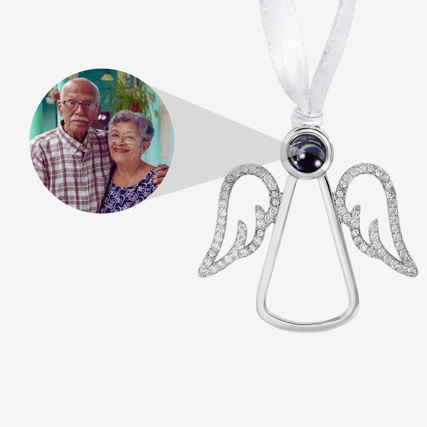 Angel Ornament W/ Photo Projection - Swaveo Jewelry