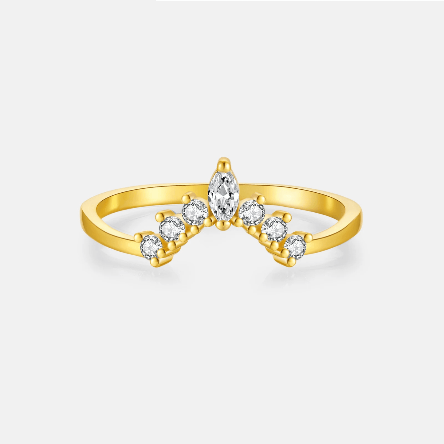 Crowned Heart Promise Ring - Swaveo Jewelry
