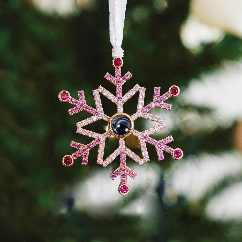 Snowflake Ornament W/ Photo Projection - Swaveo Jewelry