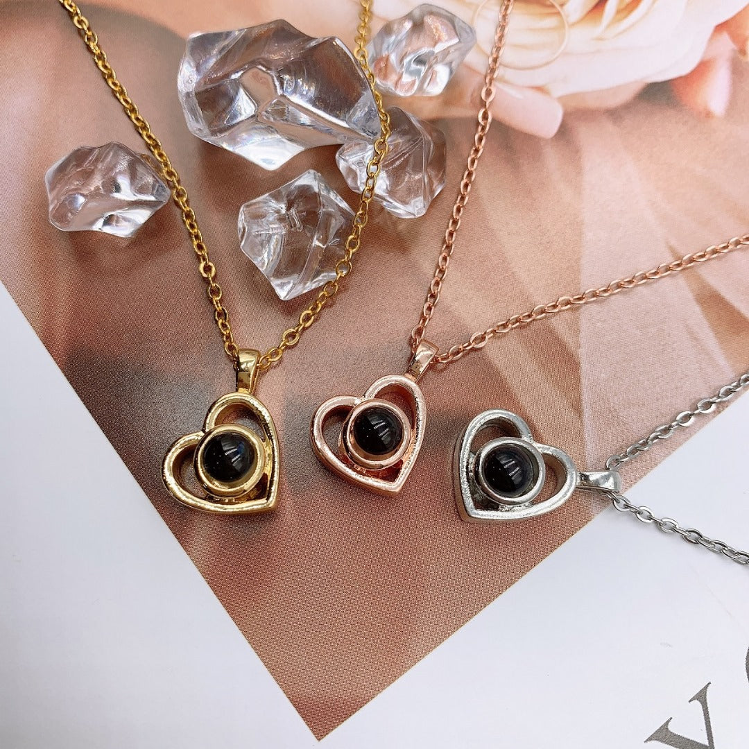 Heart-Shaped Necklace - W/ Photo Projection - Swaveo Jewelry