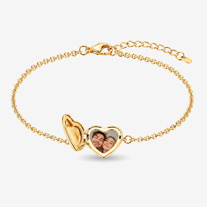 Heart Photo Locket Bracelet