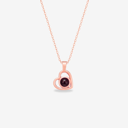 Heart-Shaped Necklace - W/ Photo Projection