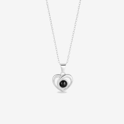 Cross-Heart Necklace - W/ Photo Projection