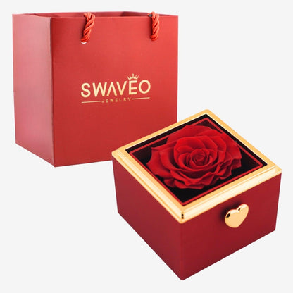Flip Rose Box - W/ Promise Ring - Swaveo Jewelry