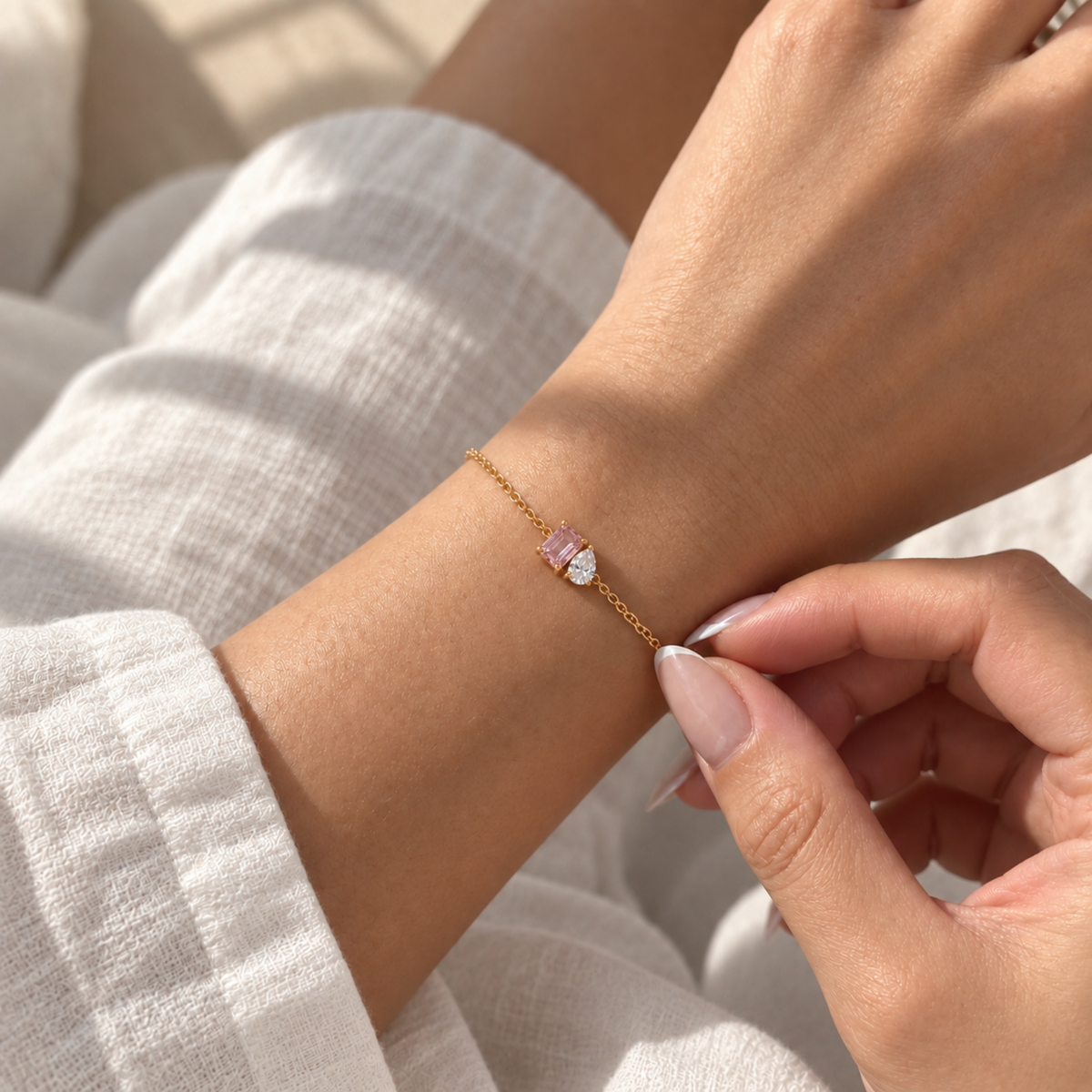 You & Me Birthstone Bracelet