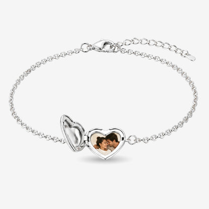 Heart Photo Locket Bracelet