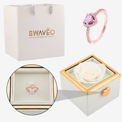 Flip Rose Box - W/ Promise Ring - Swaveo Jewelry