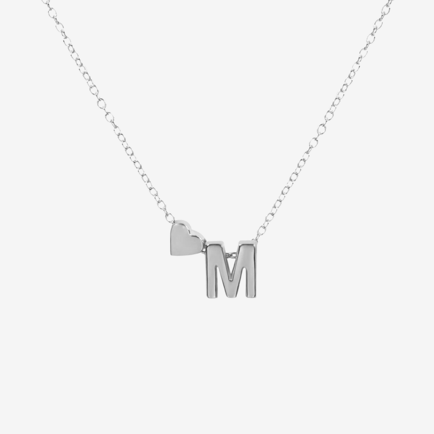 Heart Initial Pendant Necklace