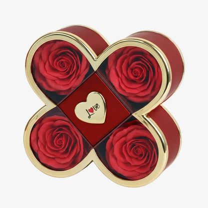 Boîte Signature Rose avec Collier Gravé