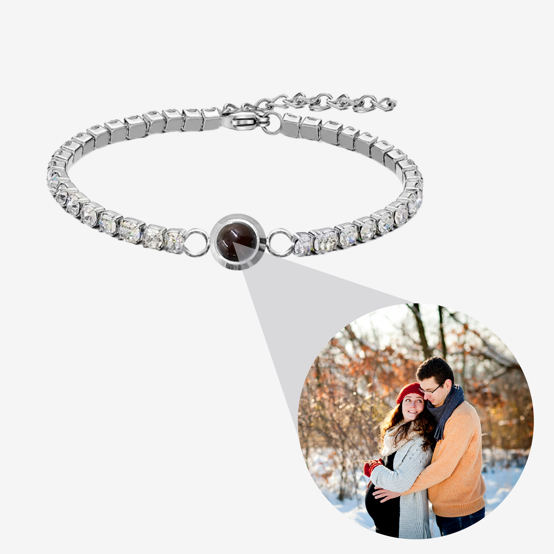 Tennis Bracelet W/ Photo Projection - Swaveo Jewelry