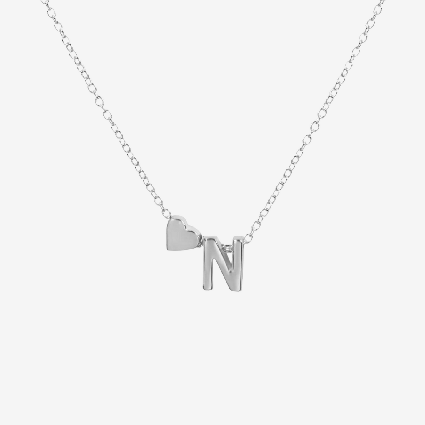 Heart Initial Pendant Necklace