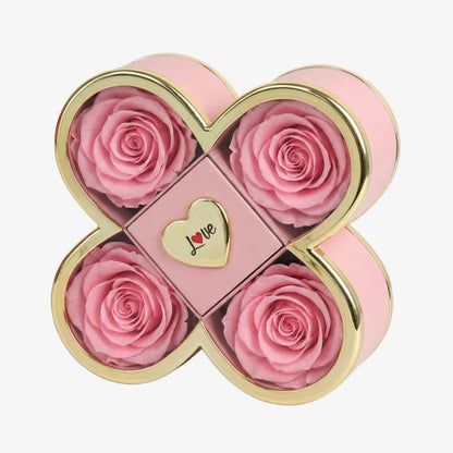 Boîte Signature Rose avec Collier Gravé