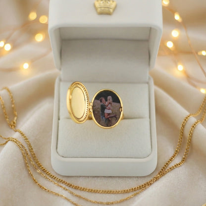Oval Locket Ring