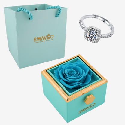 Forever Rose Box - W/ Promise Ring - Swaveo Jewelry