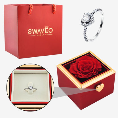 Flip Rose Box - W/ Promise Ring - Swaveo Jewelry