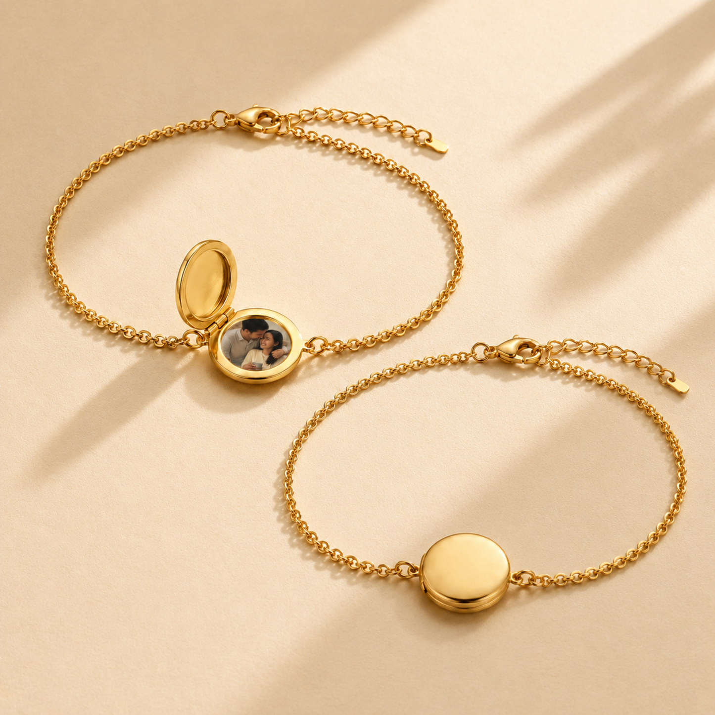 Round Photo Locket Bracelet