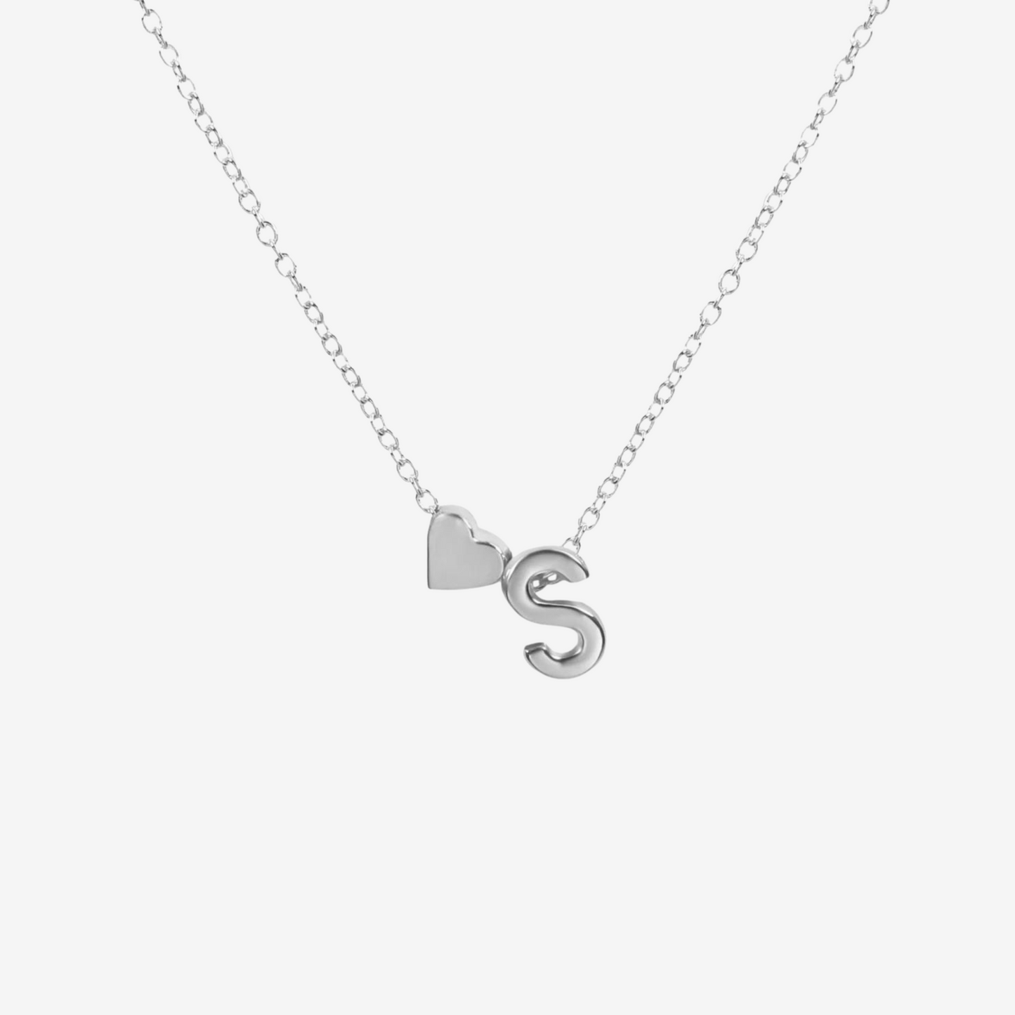 Heart Initial Pendant Necklace