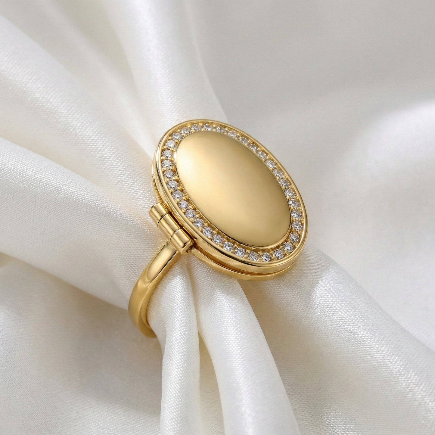 Oval Locket Ring