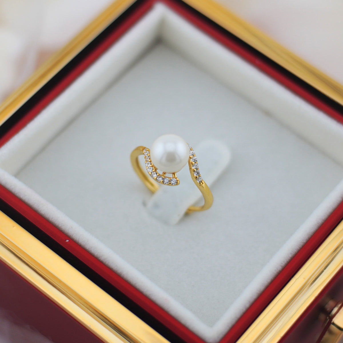 Amour Pearl Promise Ring