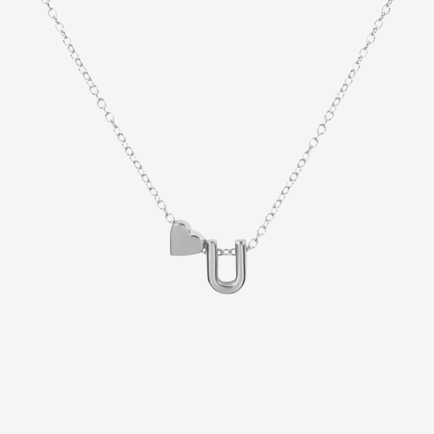 Heart Initial Pendant Necklace