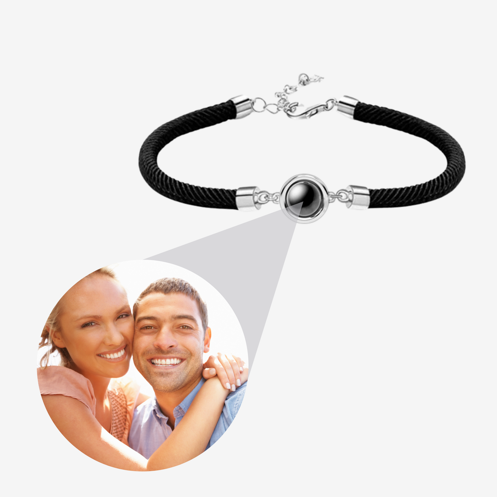 Rope Buckle Bracelet - W/ Photo Projection - Swaveo Jewelry