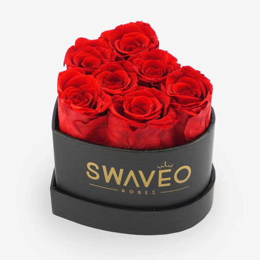 Eternal Heart Rose Box W/ 7 Forever Roses