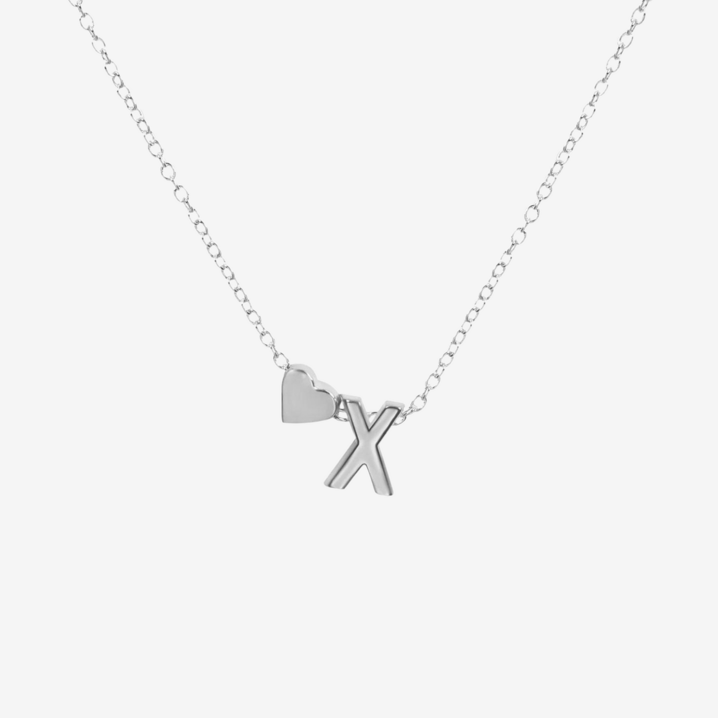 Heart Initial Pendant Necklace