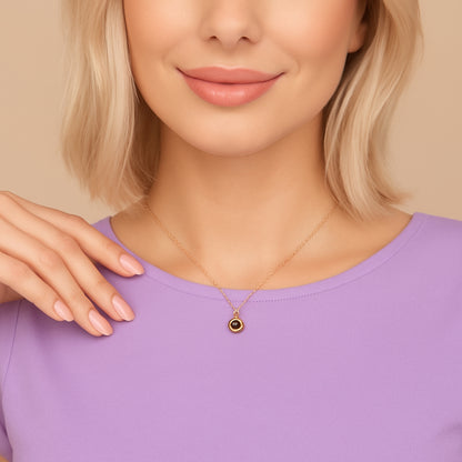 Circle Necklace - W/ Photo Projection