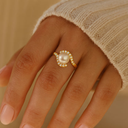 Amour Pearl Promise Ring