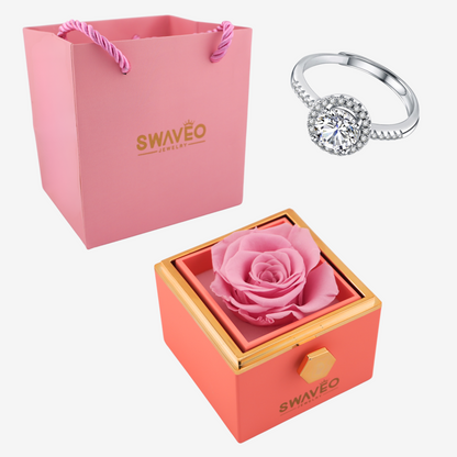 Forever Rose Box - W/ Promise Ring - Swaveo Jewelry