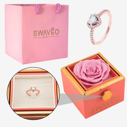 Rotating Forever Rose Box - W/ Promise Ring