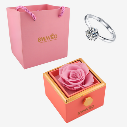 Forever Rose Box - W/ Promise Ring - Swaveo Jewelry