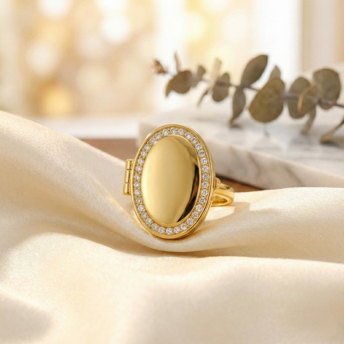 Oval Locket Ring